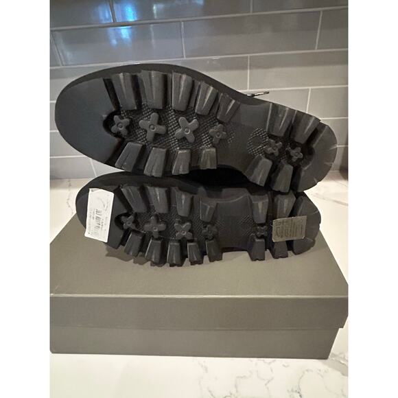 All Saints Wanda Genuine Shearling suede Combat Boot Women’s size 7 - Picture 6 of 9